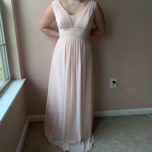 Bill levkoff petal pink bridesmaids dress